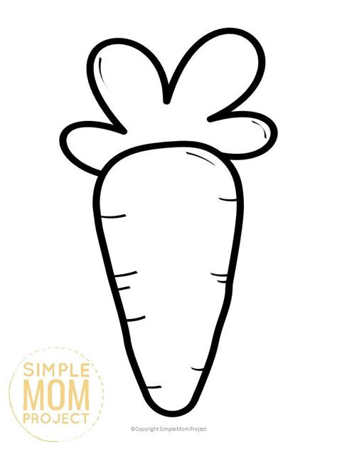 Free Printable Carrot Templates for Easter Crafts