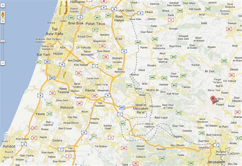 Ramallah Map - Palestine