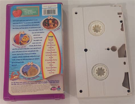 Barney's Beach Party VHS Video in Clamshell Case Tested