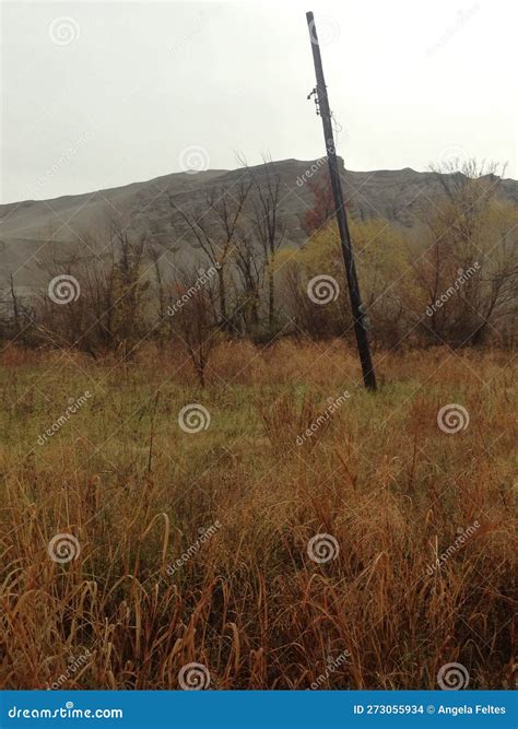 Hillside of Mine Site in Picher, Oklahoma on Overcast Day Stock Photo ...