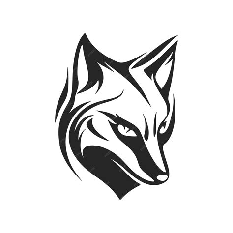 Premium Vector | A stunning black and white fox vector logo for your ...