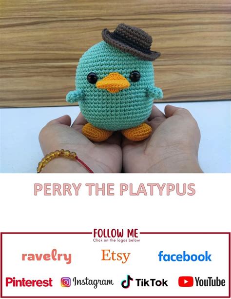 perry the platypus crochet pattern | Perry the platypus, Quick crochet ...