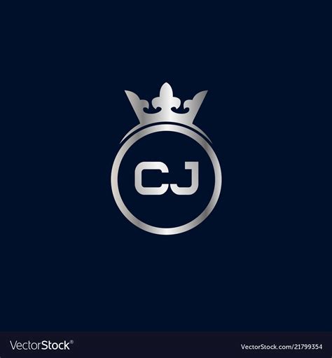 Initial letter cj logo template design Royalty Free Vector