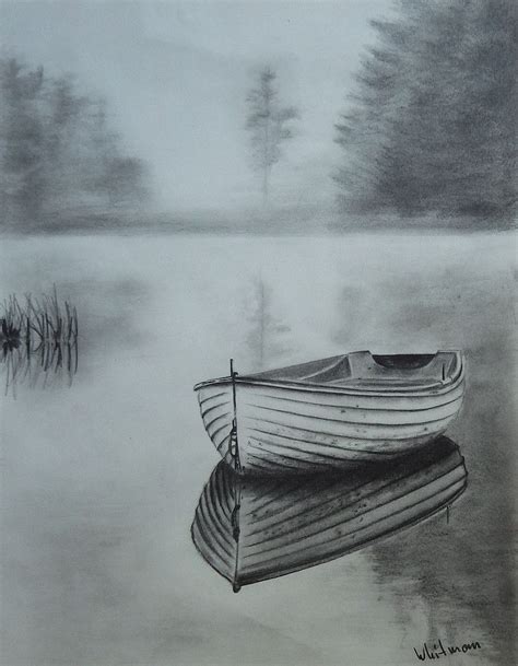 Elena Whitman | Boat drawing, Pencil sketch drawing, 3d pencil sketches