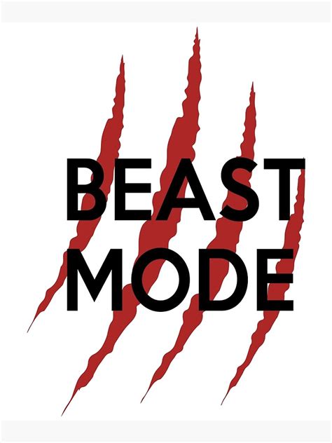 "Beast Mode " Poster for Sale by CreativeStrike | Redbubble