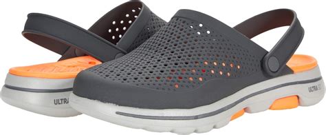 Amazon.com | Skechers Men's Foamies Go Walk 5-Astonished Clog, Charcoal ...