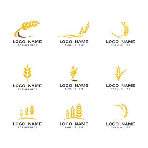 Wheat Logo template vector illustration design 22313283 Vector Art at ...