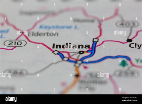 Indiana Pennsylvania USA shown on a Geography map or Road map Stock ...