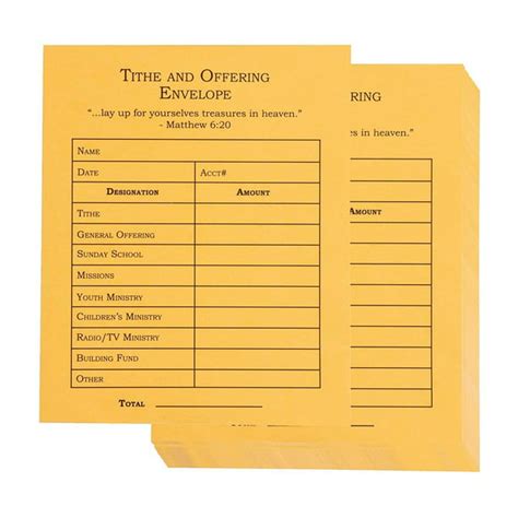 100-Pack Church Offering Envelopes - Tithe Envelopes for Church ...