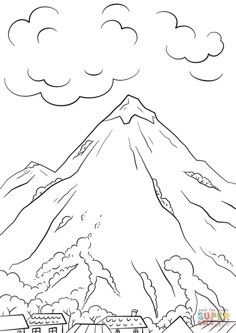 Mountain Scene coloring page | Free Printable Coloring Pages