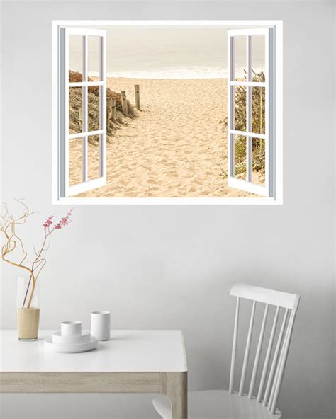 Window View of Beach, Open Window to Beach View, Beach Wall Art ...