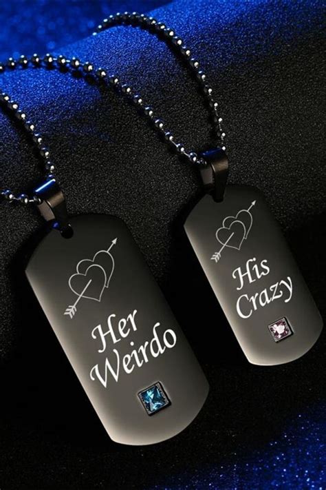 Couples Matching Pendant Necklace | His and hers necklaces, Stainless ...