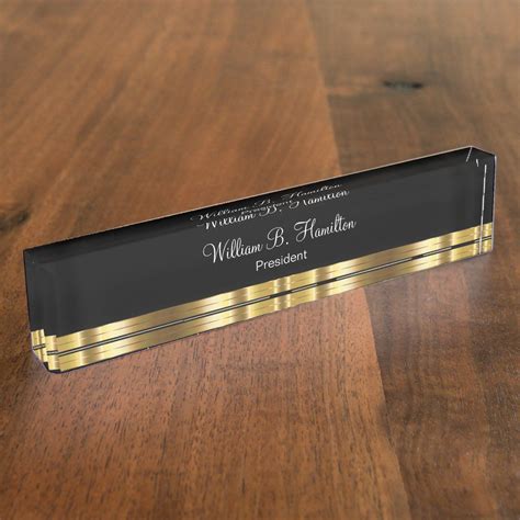 Classy Company President Or CEO Desk Name Plate | Zazzle.com | Desk ...