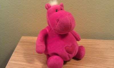 Cute Pink Hippo Plush Soft Stuffed Animal Hipp Hearts by Enesco NICI 7 ...