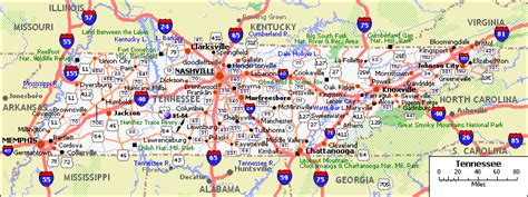 Tennessee Regions Map