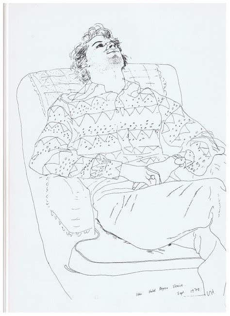 David Hockney | David hockney portraits, David hockney, Contour line ...