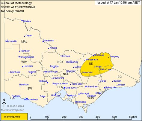 VIC Severe Weather Warning: Heavy Rainfall - ewn.com.au Alert