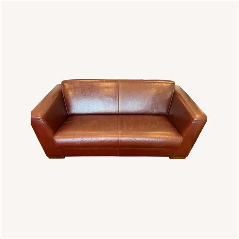 Custom Leather Sofa - AptDeco