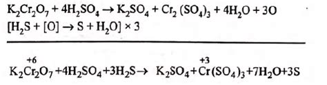 Acidified potassium dichromate is treated with hydrogen sulphide. In ...