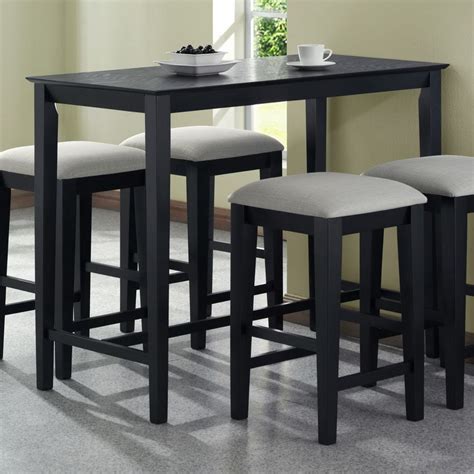 Shop Monarch Specialties Black Oak Rectangular Counter-Height Dining ...