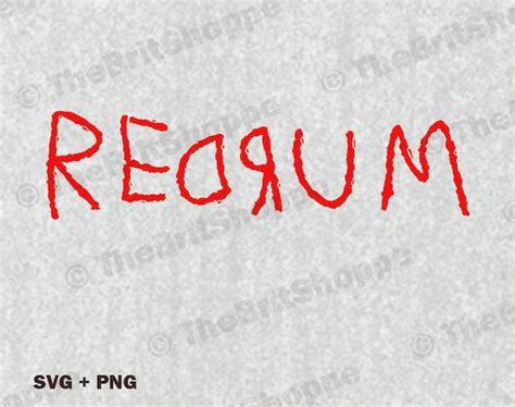 REDRUM the Shining Doctor Sleep SVG and PNG for Cricut and | Etsy