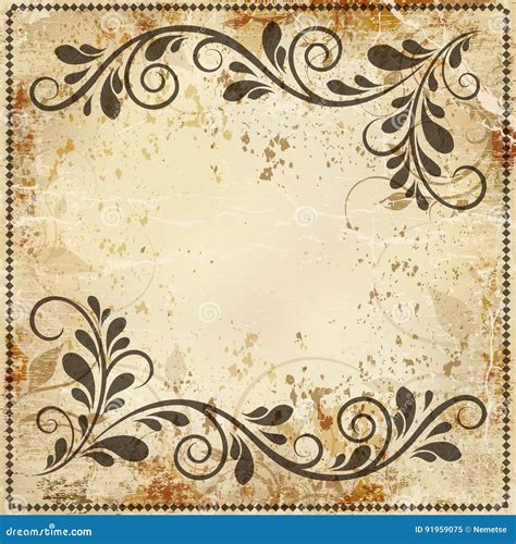 Vintage Background Old Paper, Pattern Stock Vector - Illustration of ...