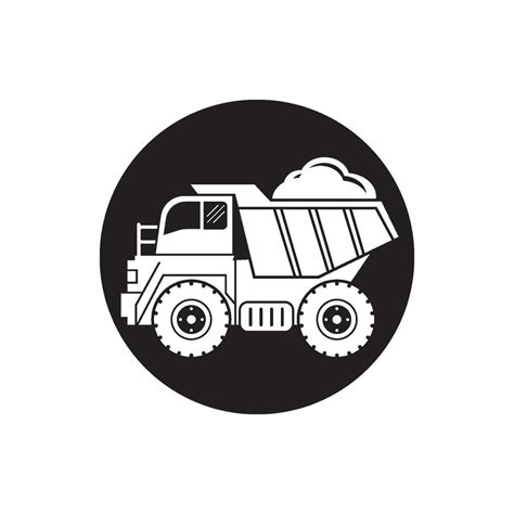 Dump truck icon.vector illustration logo design. 26111000 Vector Art at ...