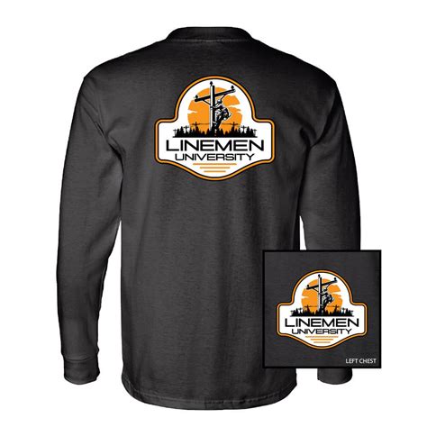 Union printed mens Long sleeve shirt - linemen university