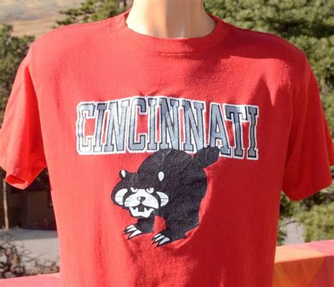 Vintage 80s Tee University Cincinnati BEARCATS College T-shirt | Etsy ...