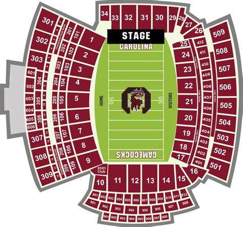 Williams Brice Stadium Seating Map | Cabinets Matttroy