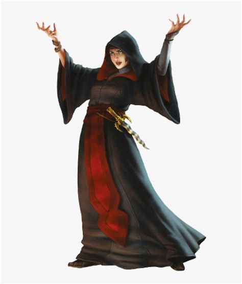 Novice Necromancer - D&d Dark Cultist Transparent PNG - 640x1000 - Free ...