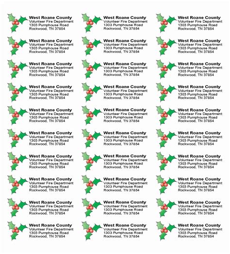 Free Christmas Return Address Label Templates 30 Per Sheet | Arts - Arts