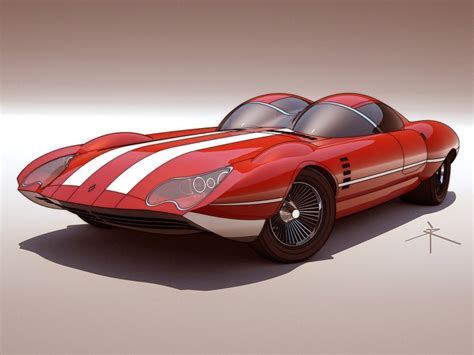 Retro-futuristic concepts by 600v - Car Body Design