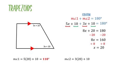 Solving Angles in Trapezoids - YouTube