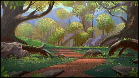 a little animation background painting I did a while ago, that I never ...