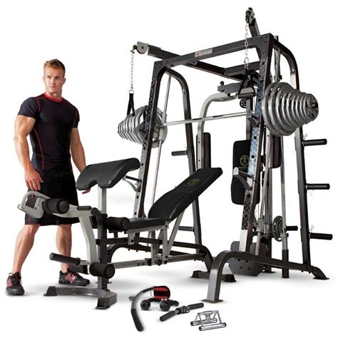 Marcy Diamond Elite MD9010G Smith Machine Home Multi Gym & 140kg ...