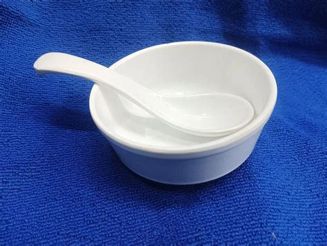 Capacity: 200 ml Plastic Soup Bowl Spoon Set at Rs 600/set in Howrah ...