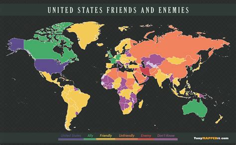 US Allies & Enemies, Explained By This Map - Tony Mapped It