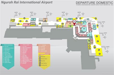 Denpasar Airport Domestic Terminal Map - Ngurah Rai International ...