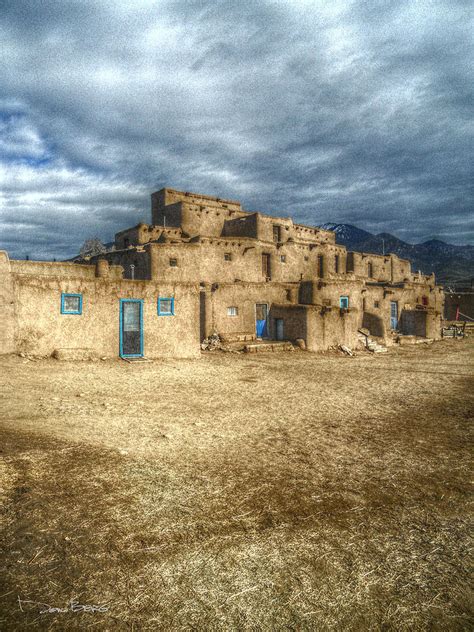 Taos Pueblo Winter Sky Digital Art by Don Berg