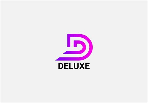 Deluxe modern minimalist d logo design template 17376107 Vector Art at ...