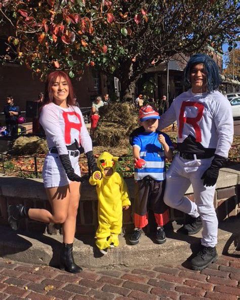 Team Rocket with Ash & pikachu Family Halloween costume | Family ...