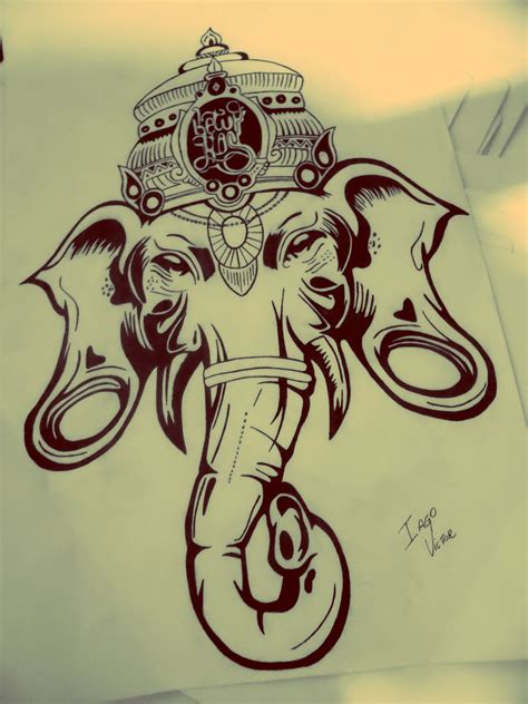 Ganesha drawing … | Body art tattoos, Mandala flower tattoos, Elephant ...