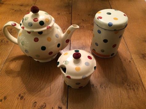 Emma Bridgewater Polka Dot teapot, sugar bowl and caddy. | in Weybridge ...