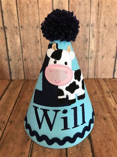 Cow Birthday Hat Farm Birthday Hat Cow Cake Smash Farm Cake - Etsy