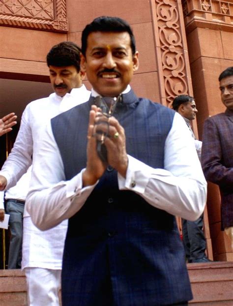 BJP MPs Rajyavardhan Singh Rathore on the first day of the Winter ...