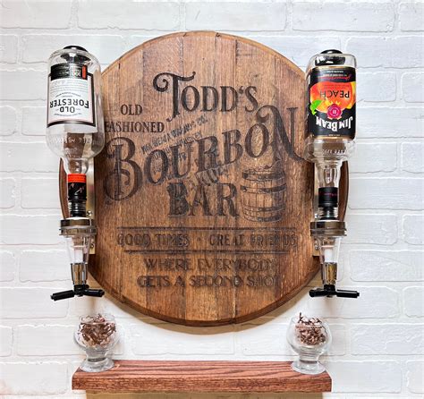 Authentic Bourbon Barrel Lid Bar Decor for Home Bar Man Cave - Etsy