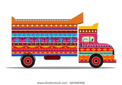 Vector Design Truck India Indian Art Stock Vector (Royalty Free ...