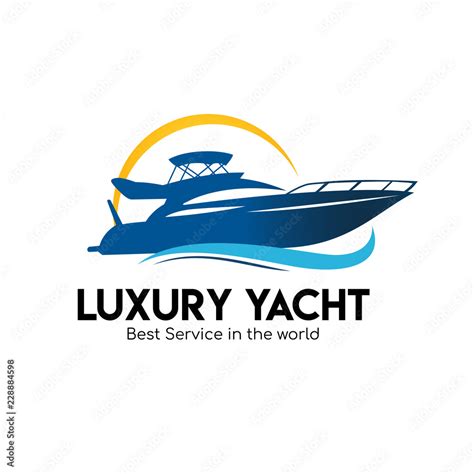 Luxury Yacht Logo Vector for Company Stock Vector | Adobe Stock