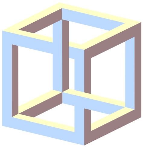 Impossible cube - Wikipedia | DRAWING | Optical illusions, Cool optical ...